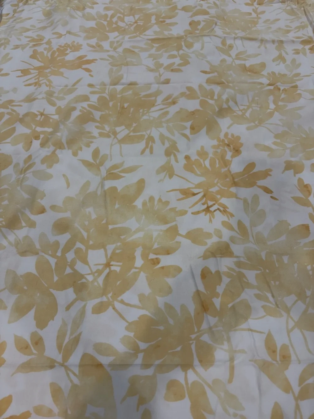 Charter Club Queen Yellow Leaf Duvet Set